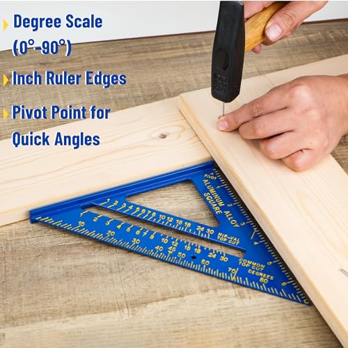 Mr. Pen- Rafter Square, 7 Inch, Blue, Aluminum Alloy, 7 Inch