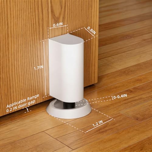PANALI Magnetic Door Stopper, Door Stop Floor Mount, 1Pack, White - color: White