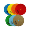 SHDIATOOL 4-Inch Dry Diamond Polishing Pads 7PCS for Granite & Marble - style: Mixed Grits
