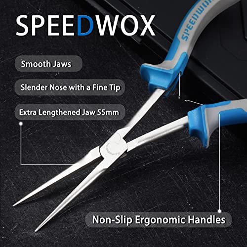 SPEEDWOX 7 Inches Long Reach Needle Nose Pliers Slim Extra Long Nose - style: Needle Nose Pliers