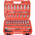 Egofine 3/8" Drive Socket Set, 76 PCS Ratchet Wrenches Set, Standard and Deep Metric (8 to 19mm)/SAE (5/16 to 3/4 inch) Size, with 72-Tooth Ratchet for Auto Repairing and Household, with Storage Case - style: 3/8" 76 PCS with 72 Teeth Ratchet