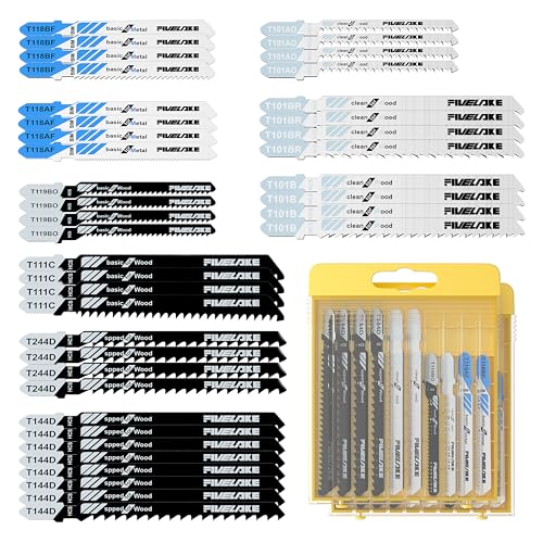 40 Pcs Jigsaw Blades Set with 2 Case - style: 40-Pack（40 Pieces, 2 Boxes）