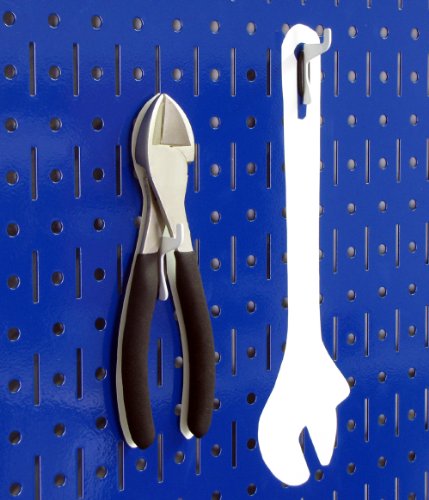 Wall Control Pegboard Organizer 4 ft. Metal Pegboard Standard Tool Storage Kit with Blue Toolboard and Black Accessories - color: Blue
