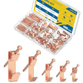 Uniclife 188 Pcs Rose Gold Picture Hanging Kit, 10 lb, 20 lb, 30 lb, 50 lb, 100 lb Heavy Duty Picture Hangers for Drywall & Wood, Picture Hanging Hooks, Frame Hooks for Hanging Photos - size: 188 Pcs, style: Rose Gold