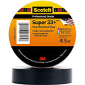 3M Scotch Super 33+ Electrical Tape, 2 in x 36 yd (108 ft), 1 Roll, Black - size: 2 in x 36 yd