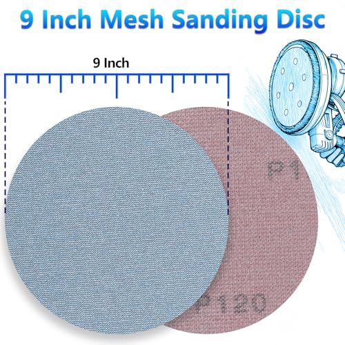 25 Pcs 9 Inch Ceramic Mesh Sanding Disc for Drywall Sander 120 Grit - style: 120Grit