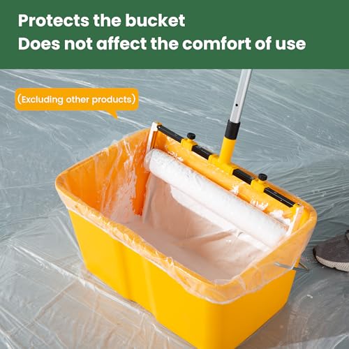VOOMEY 18 Inch Paint Tray Liner, Plastic Paint Bucket Inner Liner Bags for Paint Roller Kit, 5pcs,Disposable for Quick Cleanup - size: 5PC Paint Bucket Liner