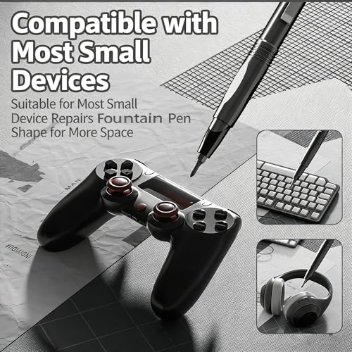 13 in 1 Multi Bit Mini Screwdriver Set Magnetic, Manual Precision Screwdriver Set, EDC Pen Screwdriver for Eyeglasses, Electronics, Watches, Phones, Laptops, Cameras, Gadgets for Men - color: Black