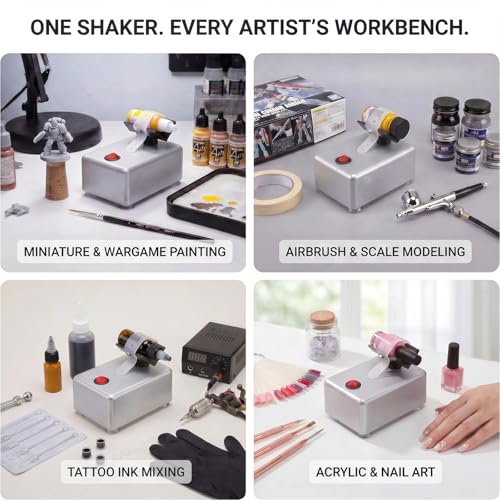 Paint Mixer & Nail Polish Shaker for Model Paints & Nail Polish - color: Silver