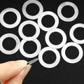 10PCS M10x16x0.1mm Shim Washers, Metal Ultrathin Plain Gasket, Super Ultra Thin Flat Crush Washer Assortment Set, Good Wear Resistance, 304 Stainless Steel Shims Kit Assorted for Precise Fit