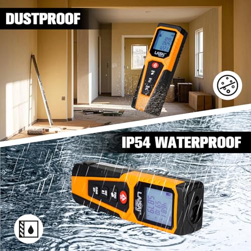 Laser Distance Meter, 130FT Measuring Tool with Backlit LCD