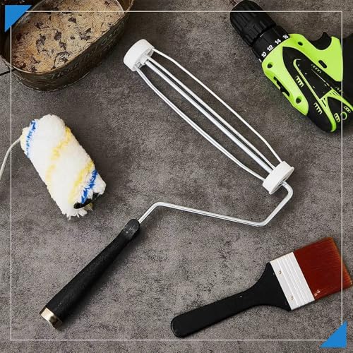 Gerrii 36 Pcs 9 Inch Paint Roller Painting Roller Frame 5 Wire Brush Supplies for Wall House Homes (Black) - color: Black