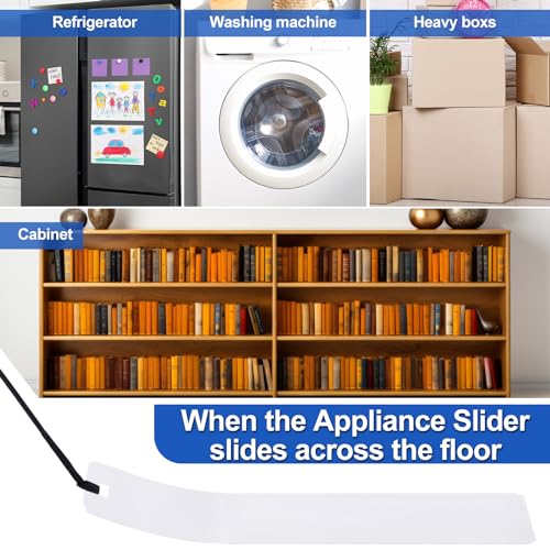 Wenqik 2 Pcs Appliance Sliders with Pull Strap Fridge, 48.43 X 8.07 Inches - size: 48.43 x 8.07 Inches
