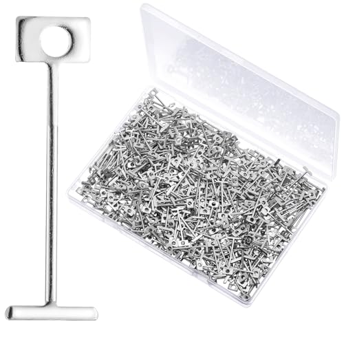 MorningRo 500 Pcs 1/16" Replacement Steel Needles Tile Leveling System 1.5mm Leveler Replaceable Pin Reusable Spare Steel Pin Tiling Construction Tools for Wall Floor Building