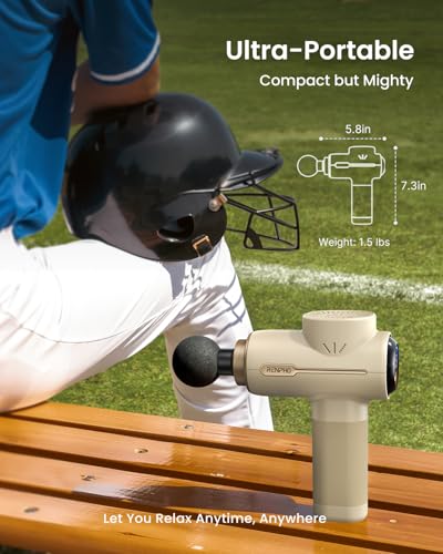 RENPHO Active Massage Gun Deep Tissue, Percussion Back Massager Gun - color: Creamy