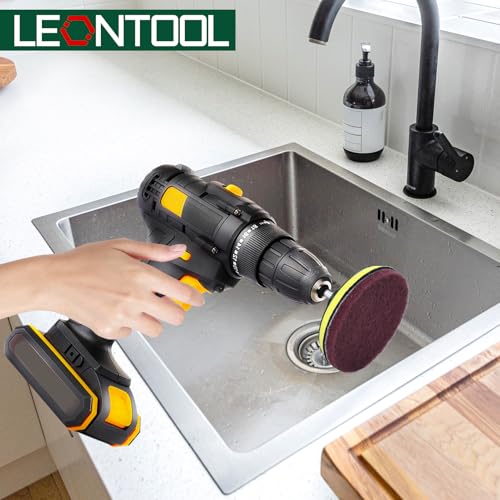 4 Inch Drill Powered Brush Tile Scrubber Scouring Pad Cleaning Kit