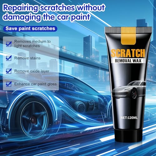 2PCS Car Scratch Repair Paste, Scratch Remover for Vehicles,Scratch Removal Wax for Vehicles, Deep Scratch Repair Kit for Cars with Wipe and Sponge