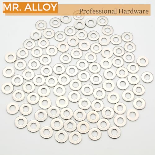 #12 Stainless Steel Flat Washers, 1/4" ID x 9/16" OD, 100 Pack - size: #12 (100)