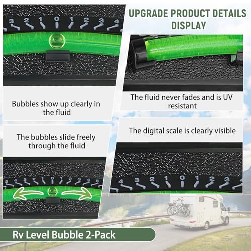 RV Bubble Level, 2 Pack, For Trailer Leveling Bubble,Indicator For Camper