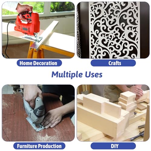 96 Pcs T Shank Jig Saw Blades Multi-Purpose Jigsaw Blade Kits Contractor Assorted HCS/HSS Replacement Set for Wood Plastic and Metal Cutting