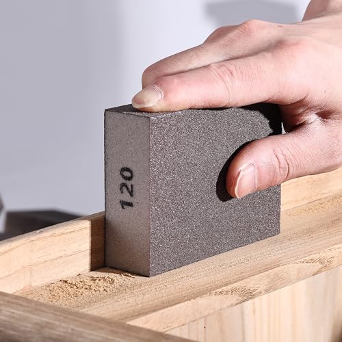 Bates- Sanding Sponge, 8 pcs, 120 Grit, Washable and Reusable, Sandpaper Block, Sanding Blocks for Wood, Sanding Pad, Drywall Sanding Block, Drywall Sanding Sponge - size: 8 Pack, 120 Grit
