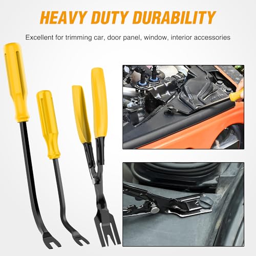 GOOACC 330Pcs Trim Removal Tool Auto Push Pin Bumper Retainer Clip Set - color: 330Pcs Clips Removal Kit Yellow