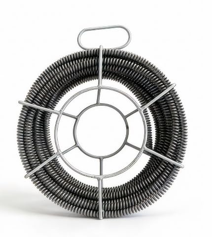 drainage cleaning cable, sewer drainage snake, pipe tool, hollow cable, drainage spiral cable, segmented quick operation (100Feet x 5/8 Inch)