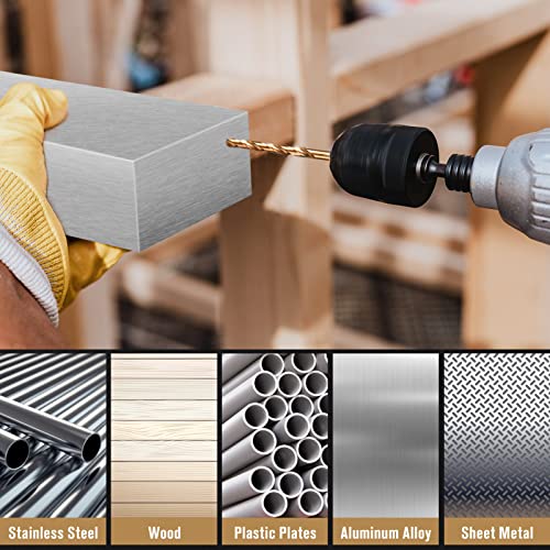 29Pcs(1/16"-1/2") Cobalt Drill Bit Set M35 HSS Jobber Length - size: 29pcs (Plastic Box), 1/16"-1/2"