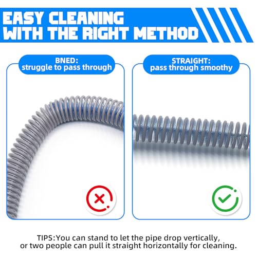 CPAP Hose Brush Durable cpap Tube and Mask Cleaning Brush, 7-Foot CPAP Hose Cleaner for 19mm(Standard 22mm), 15mm Diameter Tubes, 7-Inch Handy CPAP Brush for Mask, Water Chamber (Light Blue)