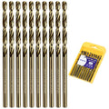 3/16 Inch Cobalt Drill Bits 10Pcs - HPHOPE M35 HSS Metal Twist Drill Bits Set, Jobber Drill Bits Length and Straight Shank, Suitable for Drilling in Hard Metal, Stainless Steel, Cast Iron - size: 3/16-inch, 10Pcs