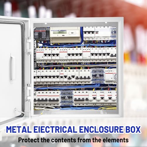 Electrical Junction Box 20x20x6, NEMA 4X IP66 Steel Enclosure Box - size: 20 x 20 x 6''