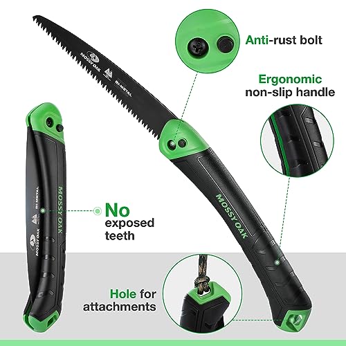 MOSSY OAK Folding Saw, 7 Inch Hand Saw with Pouch