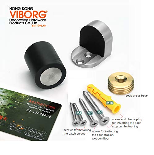 VIBORG Deluxe Solid Sus304 Stainless Steel Casting Powerful Floor Mount Mounted Magnetic Pop Up Doorstop Door Stopper Door Stop Door Catch RS-39A