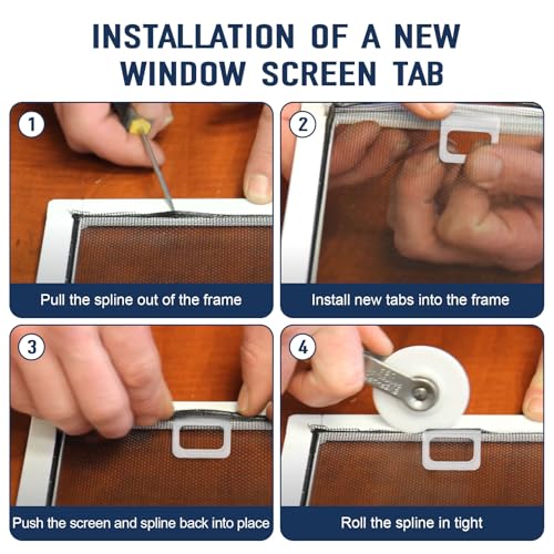 Window Screen Pull Tabs 30Pack Universal Replacement Screen Lift Tabs White