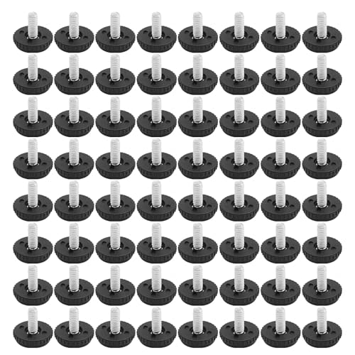 1/4-20 Stainless Steel Adjustable Furniture Feet Screw in Chair Levelers Feet for Furniture Glide Table Leveling Feet for Table Chair Cabinet Legs (64) - color: 64
