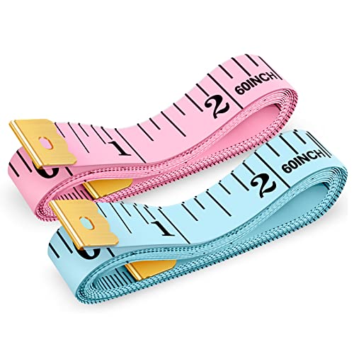 Tape Measure, iBayam Soft Ruler Measuring Tape for Body Weight Loss Sewing - color: Pastel Pink, Blue
