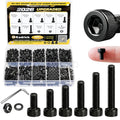 KADRICK 365PCS M4 Screws Kit,Class 12.9 Alloy Steel Hex Socket Head Cap - size: M4 365Pcs