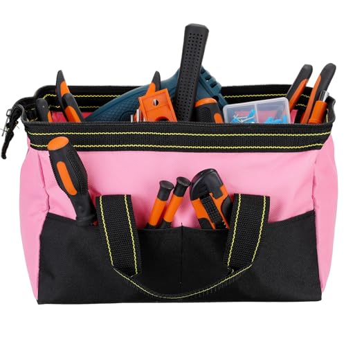 Sanwuta 3 Pack 13 Inch Tool Bags, Classic, Red, Pink, Light Purple - color: Red, Pink, Light Purple, size: 13 Inch, style: Classic