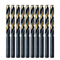 MAXTOOL Letter G 0.261" 10PCs Identical Jobber Length Drill Bits HSS M2 Twist Drill Bits Fully Ground Black & Bronze Straight Shank; JBL02H10RG10