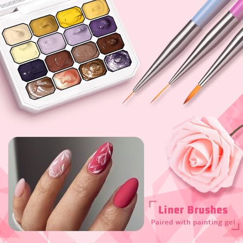 Glitter Pat Gel Nail Polish Palette, 16 Colors Blending Ombre Gel Polish Patting Gradient Painting Nails Art, No Wipe, UV/LED Cured, Aurora Chrome Holographic (Set 04) - color: 16 Colors K