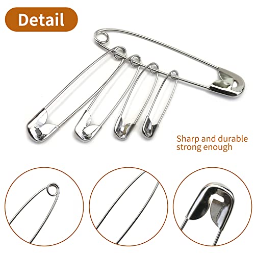 250pcs Safety Pins, 45mm Safety Pins Bulk, Rust Resistant, Heavy Duty Variety Pack, Perfect for Clothes, Crafts, Sewing, Pinning and More - color: 45mm-250pcs
