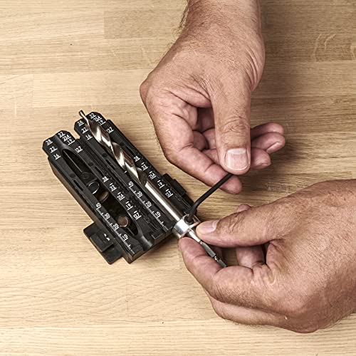 Trend 3 in 1 Pocket Hole Jig Kit with Pocket Hole Jig, HSS Drill Bit & Depth Setting Collar, Square Drive Bit, 50 Screws & Kit Storage Case, PH/JIG/BK - style: 3-in-1