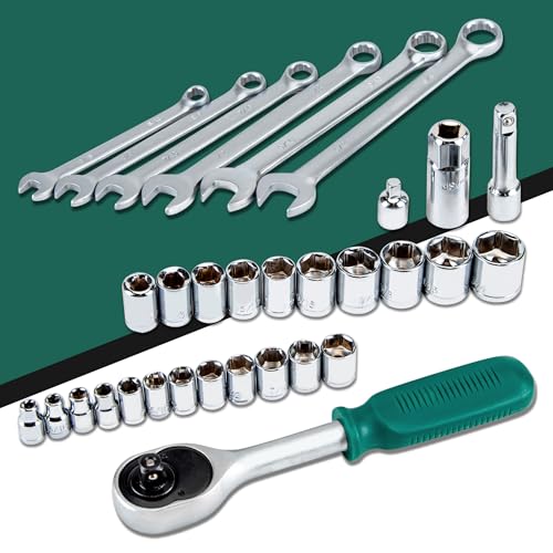 CARTMAN 238-Piece Tool Set, Green Auto And Home Repair Kit With Storage Box - color: Green