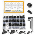 Kadrick M2 M3 M4 M5 Screws Nuts and Washers Assortment, Grade 12.9 Alloy Steel, Hex Socket Head Cap Metric Bolts and Nuts Kit, Black Zinc Palted,Anti Rust Upgrade - size: M2-M5 1230Pcs