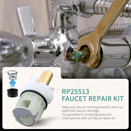 RP25513 Faucet Cartridge for Delta Two Handle Faucet Repair Kit, Faucet Leak Repair Kit with Cartridge RP4993 Seats Springs (4 Pack) - color: 4 Pack