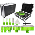 Diamond Tile Hole Saw Kit 6-127MM for Porcelain Ceramic Tile 11PCS - size: 6/8/10/25/35/50/75/127mm+20F+2"Chamfer Bit+SDS