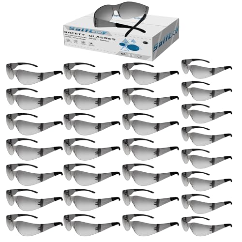 Salfboy Ansi Z87.1 Certified Safety Glasses, Bulk Protection Glasses - color: Grey