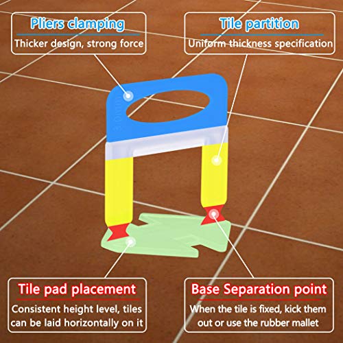 4000 PCS Tile Leveling System Clips 1/16''(1.5mm) 4000-Piece Tiles Leveler Spacers Tool for Professional Ceramic Tile and Stone Installation - size: 1/16 inch*4000