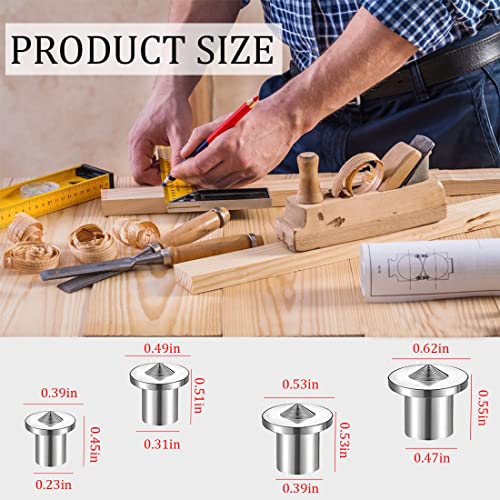 ELANE 48 Pcs Dowel Centering Pins,Metal Dowel Pins Dowels for Woodworking ( 1/4,5/16,3/8,1/2 ) (48)