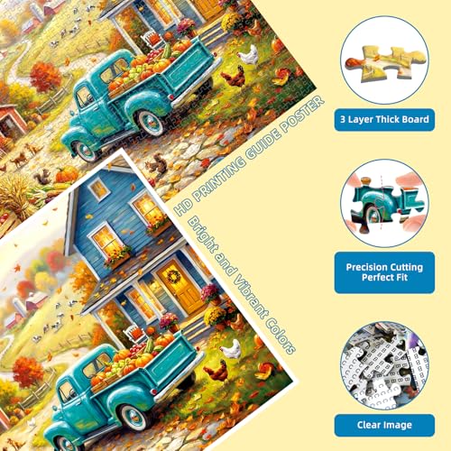 Golden Autumn Puzzles for Adults 1000 Pieces - color: Golden Autumn